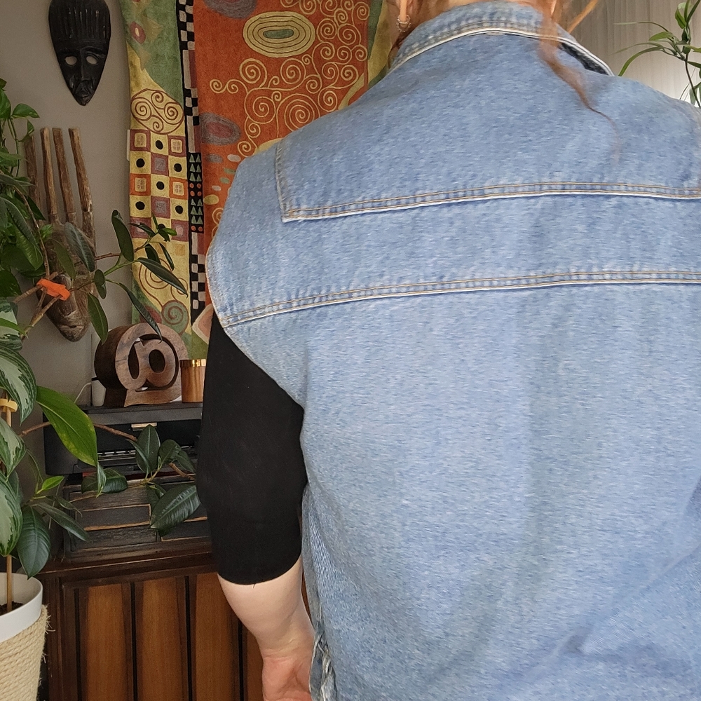 Vintage 90's Bluenotes Flannel Lined Vest - Picture 3 of 12